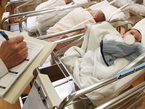 (Seth Wenig | AP file photo) This Feb. 16, 2017 file photo shows newborn babies in the nursery of a postpartum recovery center in upstate New York.