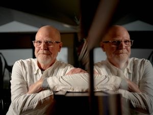 (Francisco Kjolseth | The Salt Lake Tribune) Bret Boyle of Holladay is pictured at his home on Thursday, Jan. 5, 2023. Boyle was one of the first people to receive CAR-T cancer therapy at the Huntsman Cancer Institute. He was treated for his Mantle Cell Lymphoma (MCL), a rare form of non-Hodgkin lymphoma. His cancer is now in remission.