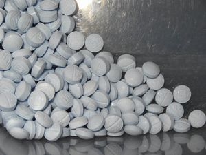 (U.S. Attorneys Office for Utah via AP) Fentanyl-laced fake oxycodone pills collected during an investigation introduced as evidence in a 2019 trial. Between 2015 and 2020, fentanyl-related overdose deaths in Utah increased nearly 400%.