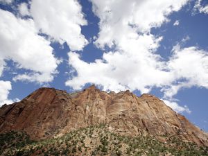 (AP Photo/Rick Bowmer, File) This Sept. 16, 2015, file photo, shows Zion National Park near Springdale, Utah. Much of southwest Utah, including Zion National Park, is within the area targeted by the Bureau of Land Management to receive federal funds for restoration work.