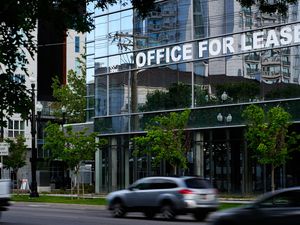 (Francisco Kjolseth | The Salt Lake Tribune) For-lease signs pepper downtown Salt Lake City buildings on Tuesday, May 30, 2023.